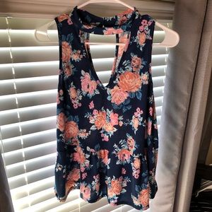 Alya flower printed top